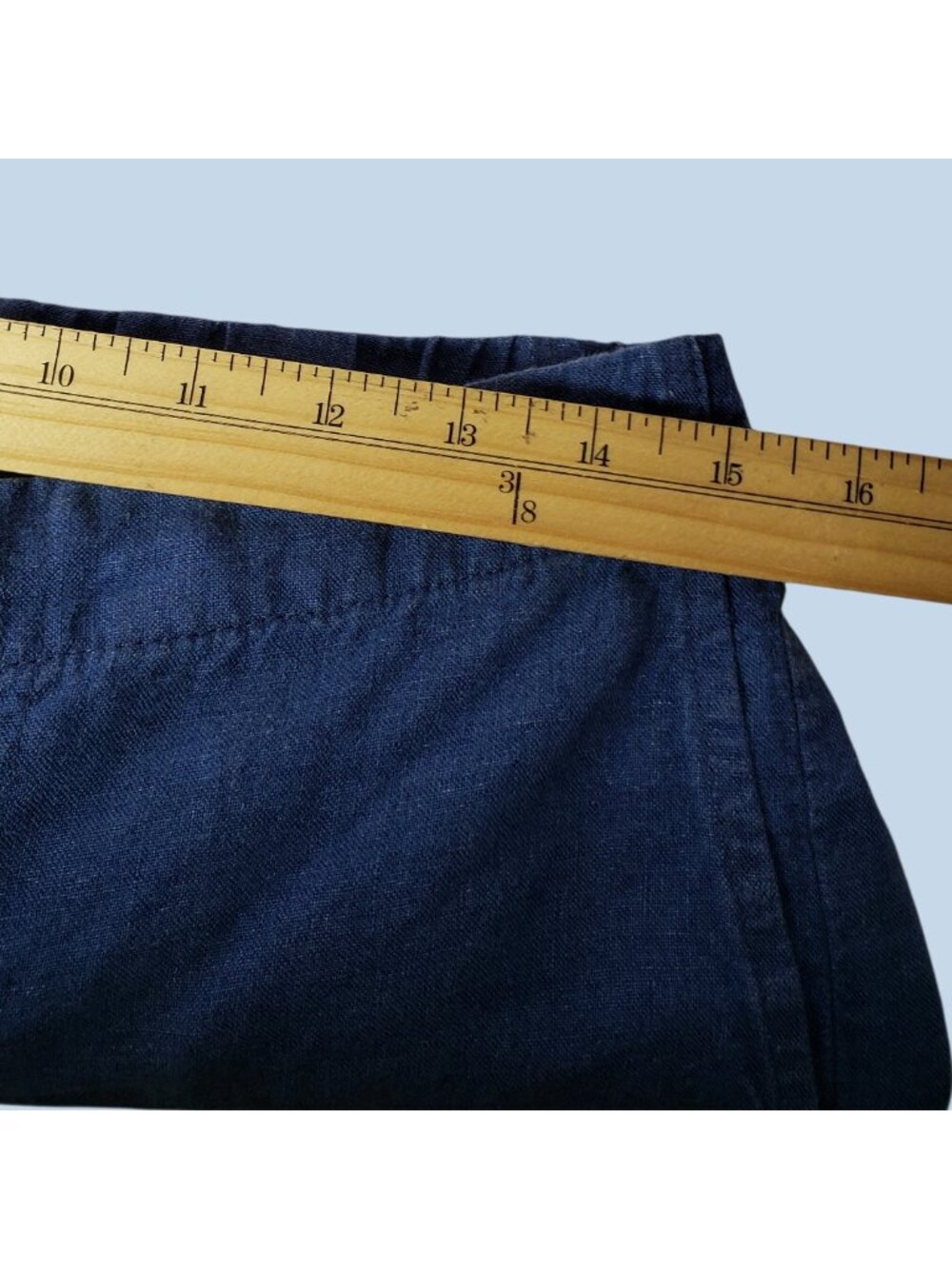 J.Jill Love Linen Wide-Leg Crop Pants Blue  Petite Small - Picture 9 of 14